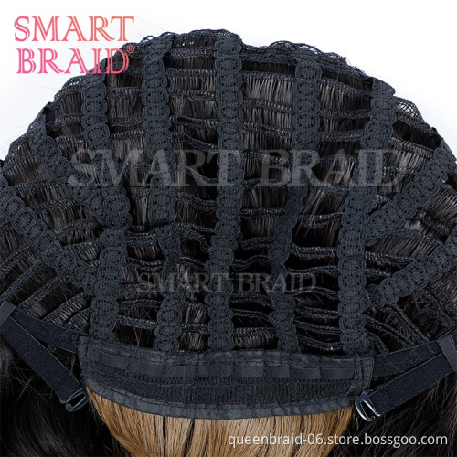 Wholesale Long Ombre Brown Blonde Wavy Wig Cosplay Party Synthetic Wigs For Black Women High Temperature Hair Wig
